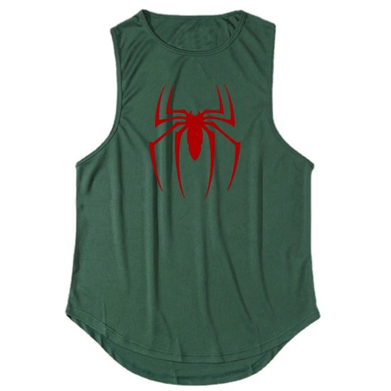 Short Sleeve Red Spider Gym TankTop