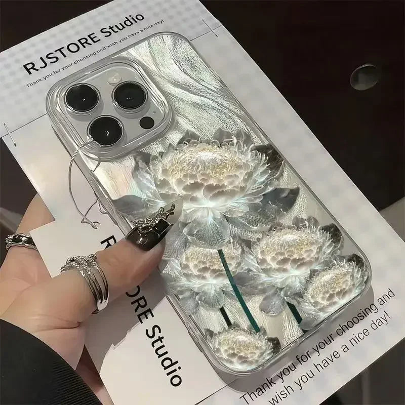 Five Golden Lotus Pattern for iPhone 11, 13, 14, 15, 16