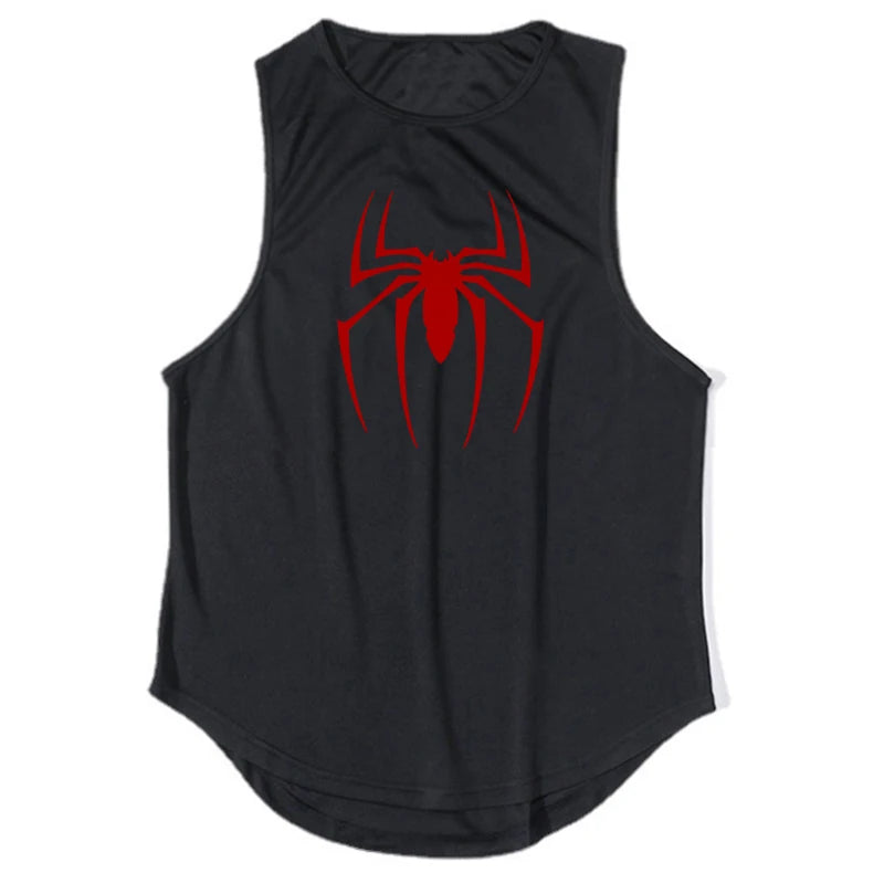 Short Sleeve Red Spider Gym TankTop