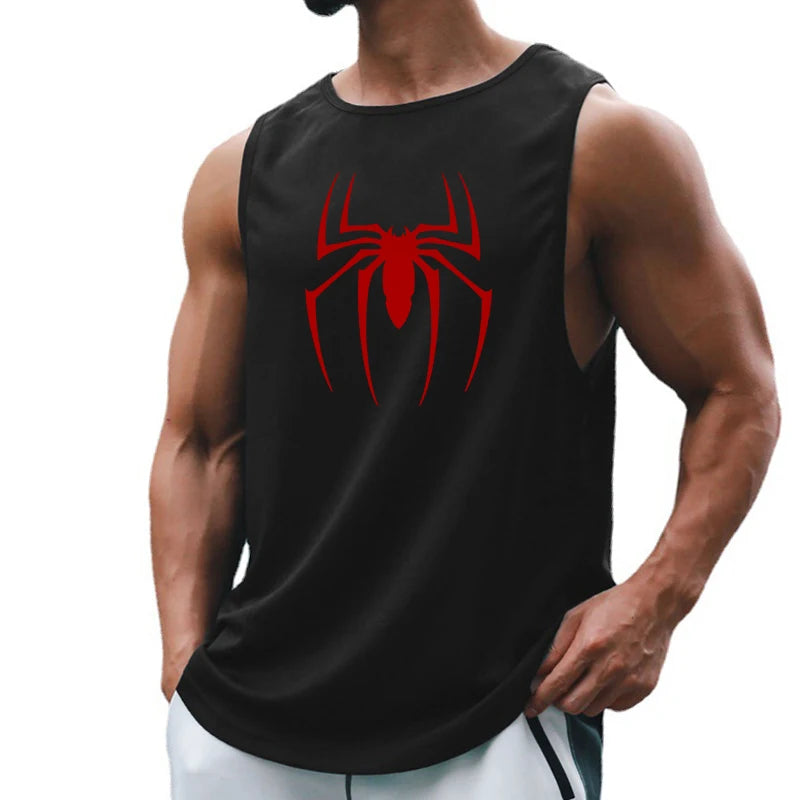 Short Sleeve Red Spider Gym TankTop