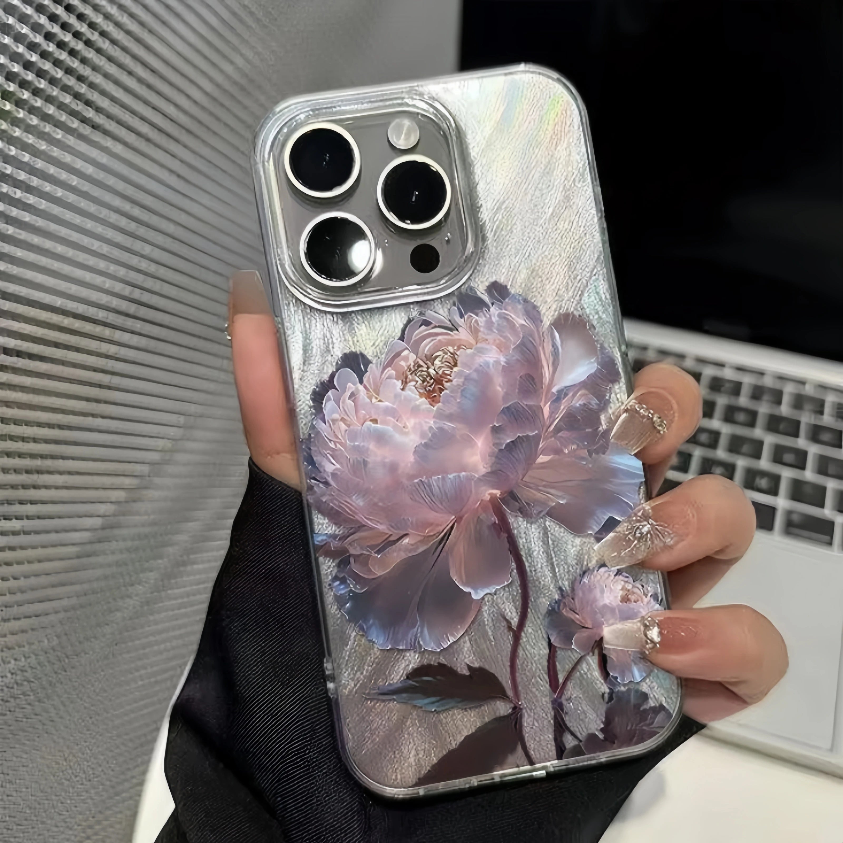 Five Golden Lotus Pattern for iPhone 11, 13, 14, 15, 16